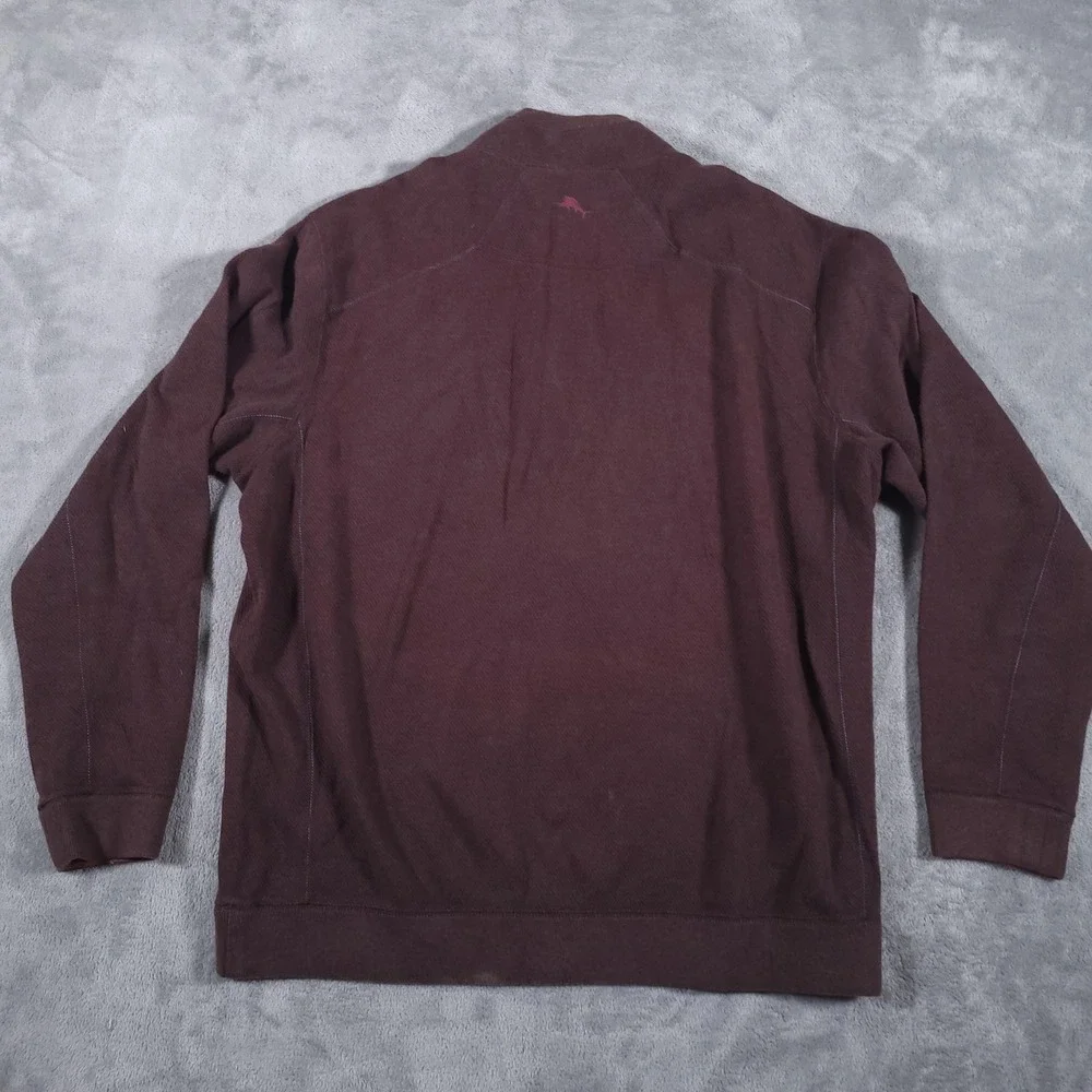 Tommy Bahama Sweater‎ Mens Large Reversible Half Zip Pullover Casual Paint